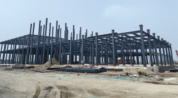 奥瑞金枣庄有限公司钢结构厂房工程